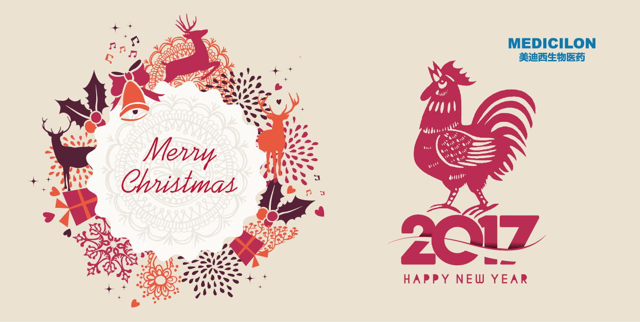 HJC黄金城平台生物医药祝您和您的家人圣诞、元旦快乐!